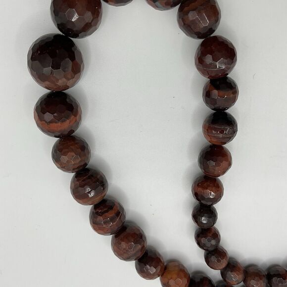 Jay King Mine Finds DTR Tiger's Eye (RED?) Necklace 20" - 22.5" Graduated - Picture 5 of 12
